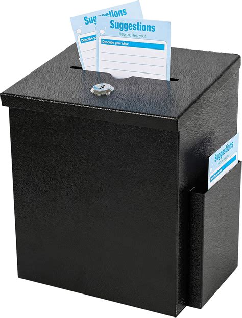 metal tall ballot boxes|5 x 6 suggestion box.